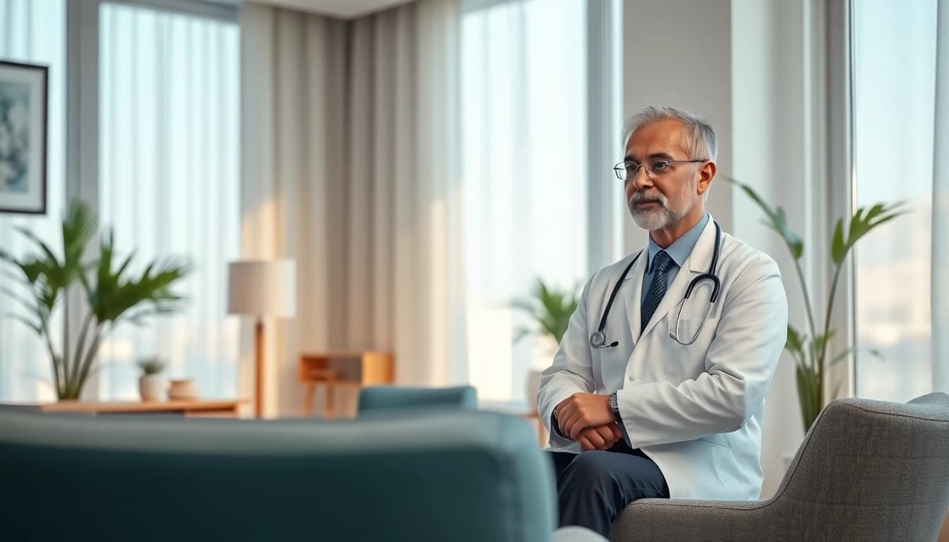 Engaging Dubai psychiatrist consulting in a serene environment to promote mental wellness.