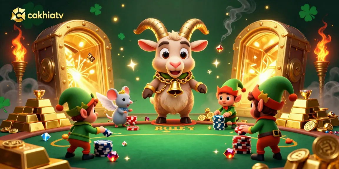 Experience intense sports betting action with cakhiatv's lively casino atmosphere, featuring engaging cartoon characters.