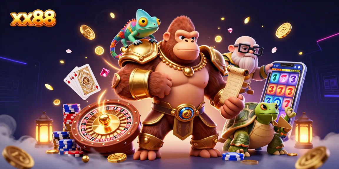 Experience thrilling entertainment at xx88 with vibrant characters and dynamic casino elements.