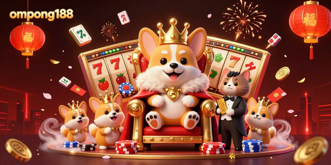 Menggunakan ompong188, corgi kerajaan bermain di kasino dengan elemen jackpot yang menarik dan suasana meriah.