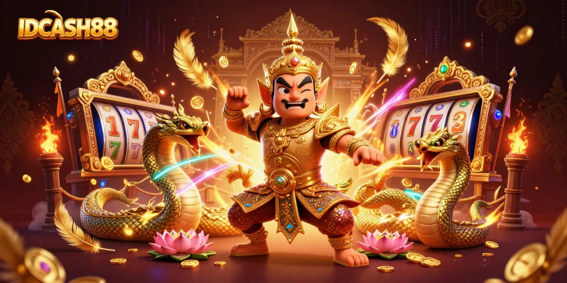 IDCASH88 casino digital slot experience with vibrant characters and rich gaming elements.