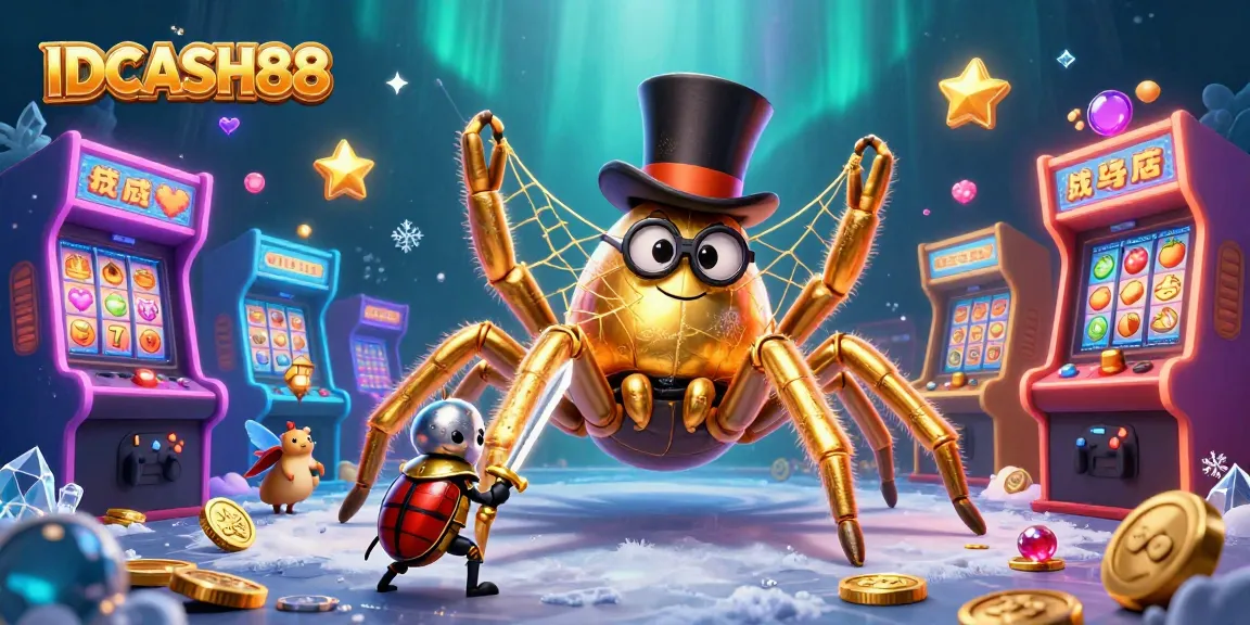 Experience thrilling gaming entertainment at IDCASH88 with vibrant slot-themed characters and captivating visuals.