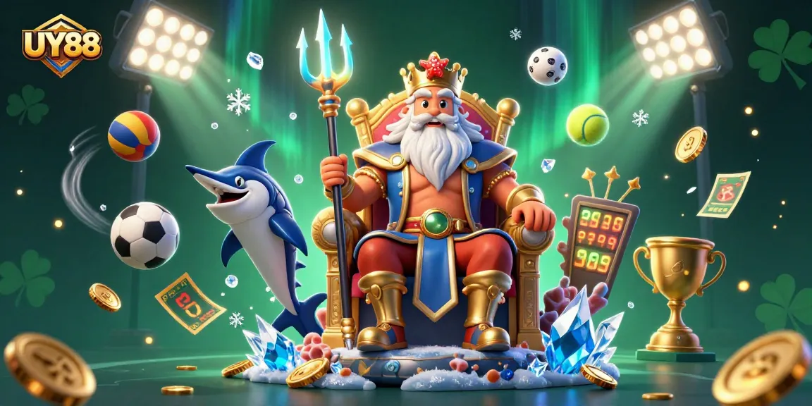 Engage with UY88's vibrant online gaming world featuring Neptune and dynamic sports elements.