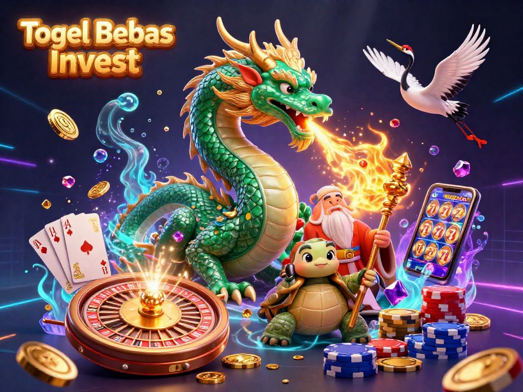 Engage with Togel Bebas Invest in a vibrant 3D casino world featuring a jade dragon and golden prizes.