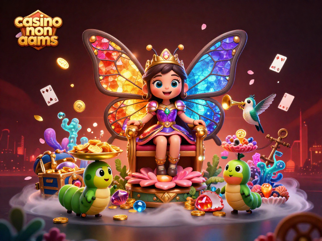 Gioca nei casinò non AAMS con la regina farfalla in un mondo di premi e gioielli luminosi.
