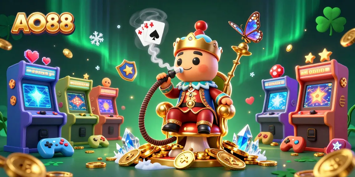 Engage with AO88's vibrant casino experience featuring dynamic game elements and rich illustrations.