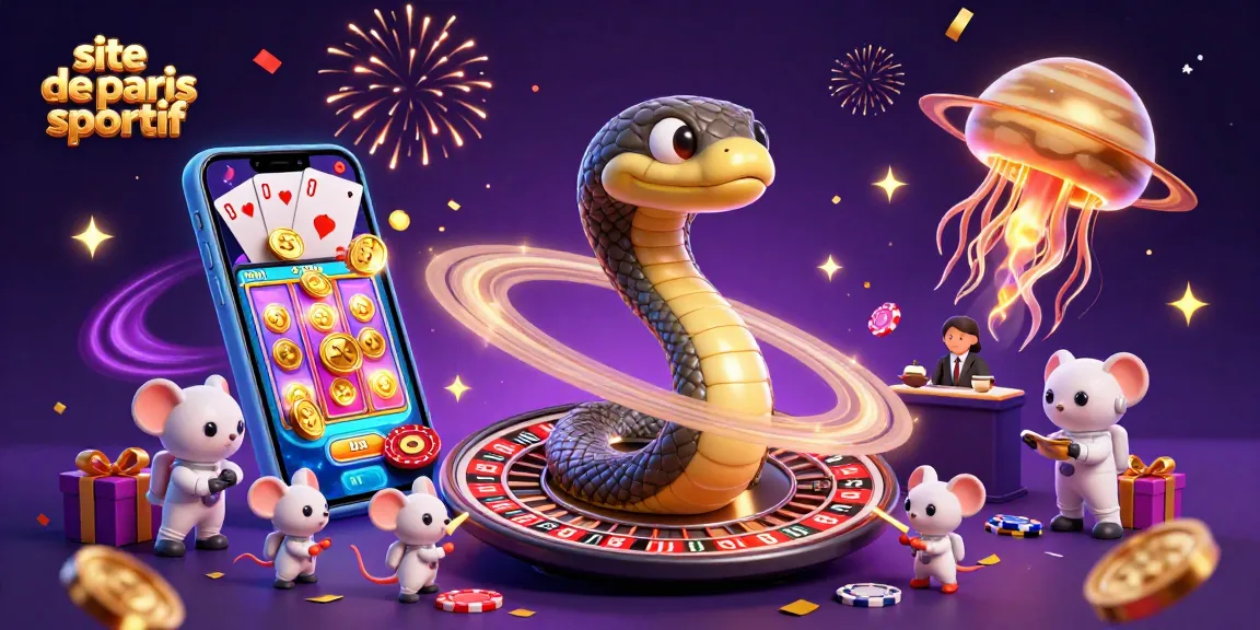Placer des paris sur le site de paris sportif avec des personnages de casino animés et des pièces dorées.