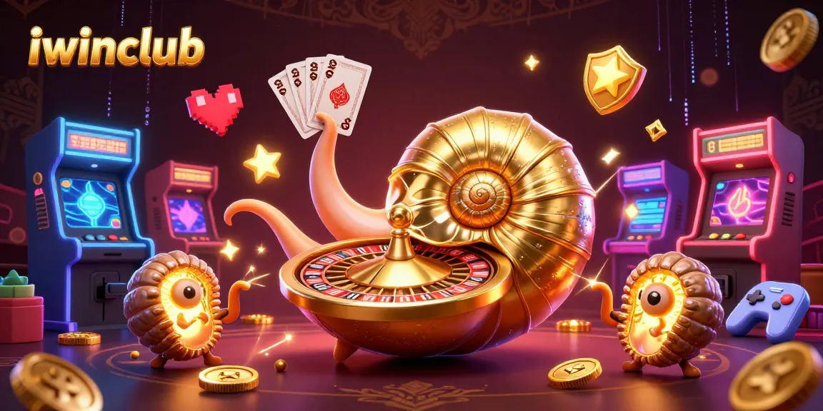 Engage in high-stakes gaming at iwinclub with the vibrant nautilus-themed 3D casino experience.