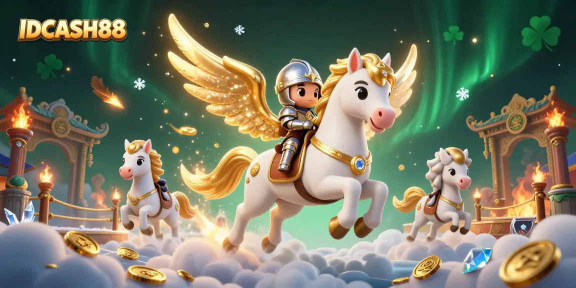 Win at IDCASH88 with engaging 3D casino imagery featuring fantasy elements and vibrant colors.