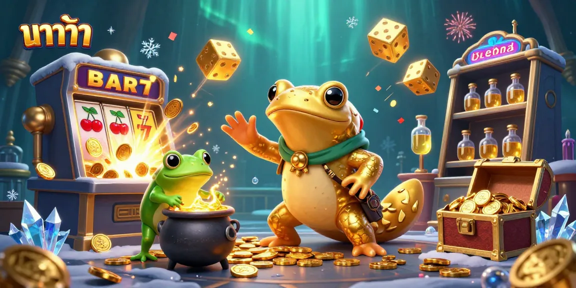 Experience บาคาร่า excitement with vibrant characters and gold in this magical casino scene.