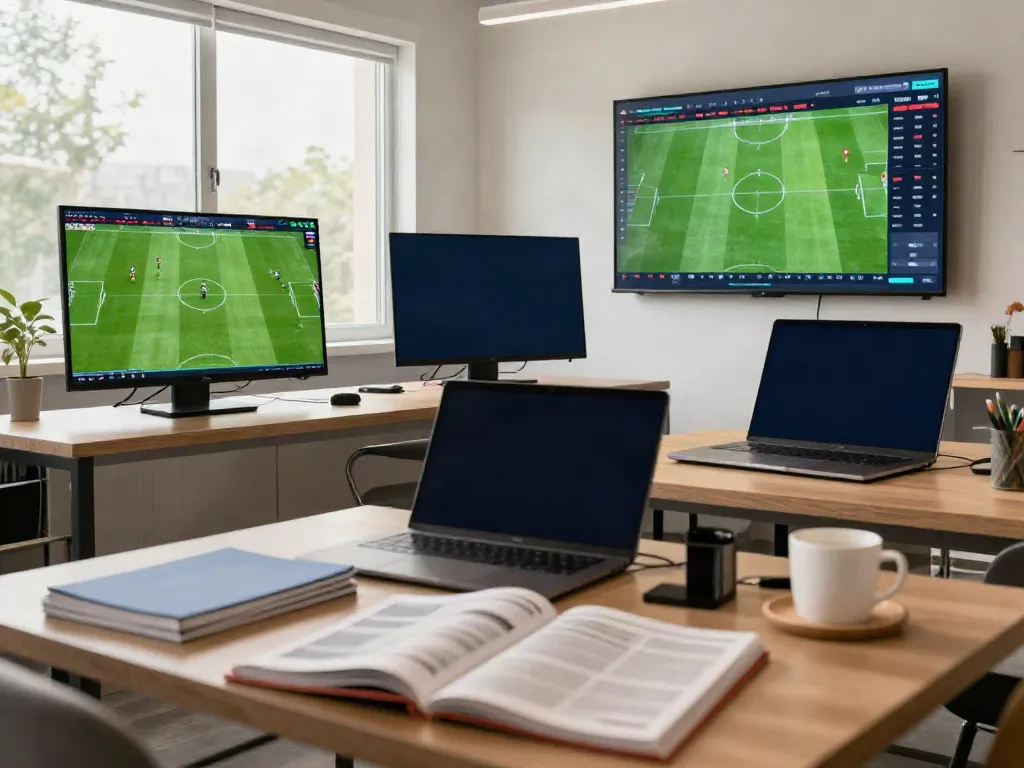 WWBOLA sports analysis session with soccer match data visualizations.