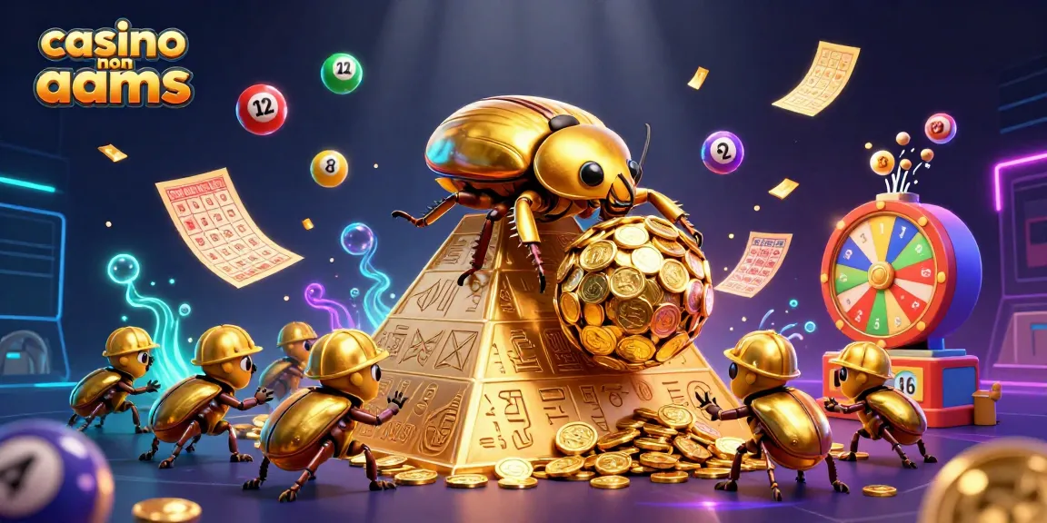 Gioca nei casino non AAMS con simboli e palline colorate in un'illustrazione vivace.