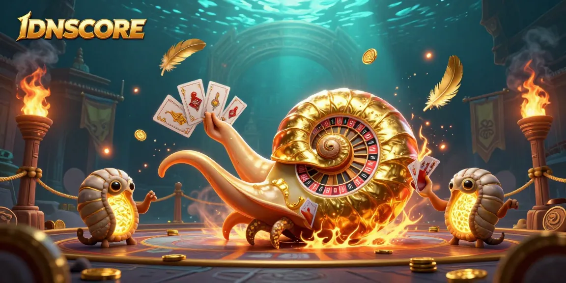 IDNSCORE offers a vibrant gambling experience with an ancient giant nautilus as a roulette wheel, enhancing gameplay.