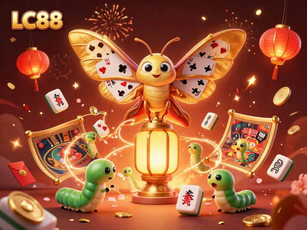 Experience exhilarating gaming at LC88 with vibrant casino-themed 3D illustration