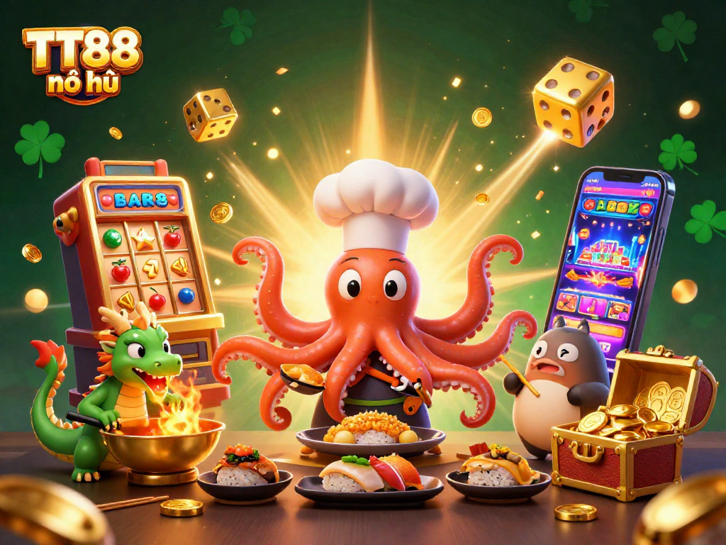 Engage in thrilling slot activities with TT88 nổ hũ showcasing vibrant 3D characters and exciting jackpot elements!