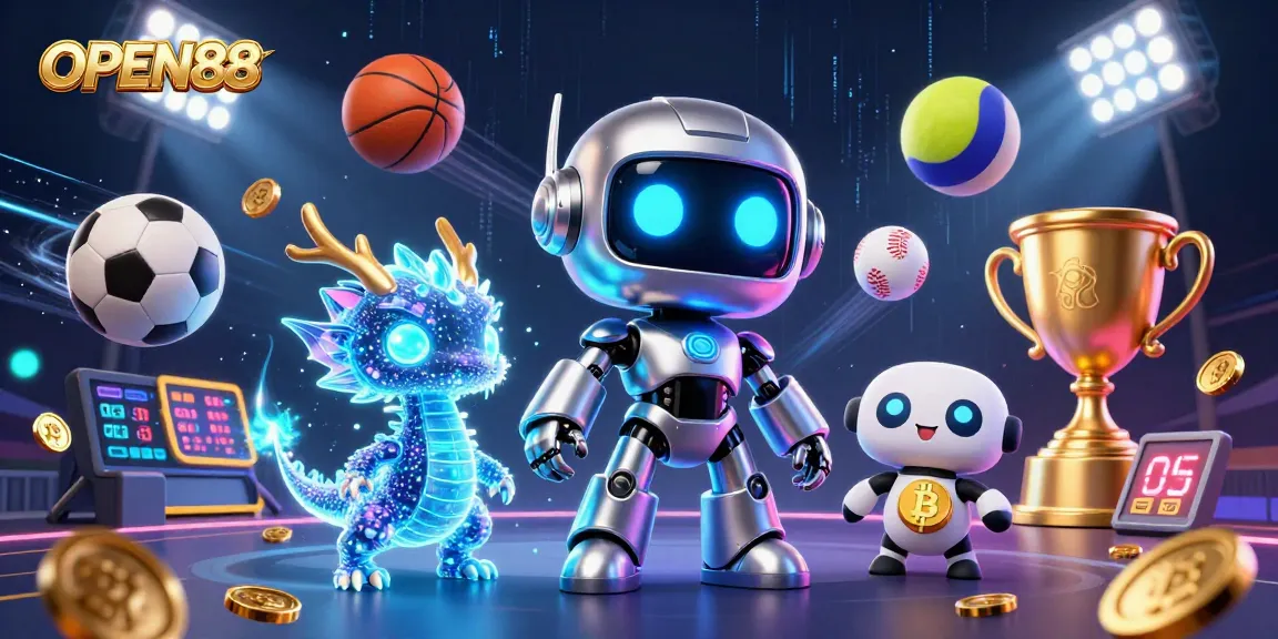 Experience thrilling gameplay at OPEN88 while enjoying immersive sports betting with vibrant characters and elements.