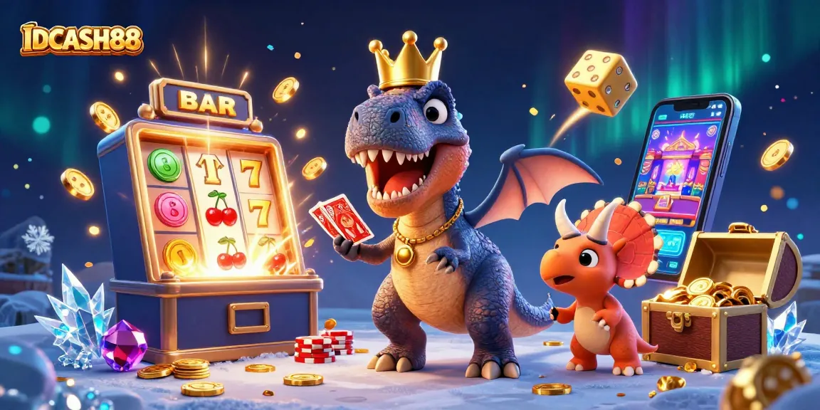 Experience thrilling gameplay at IDCASH88 with vibrant casino characters and dynamic action.