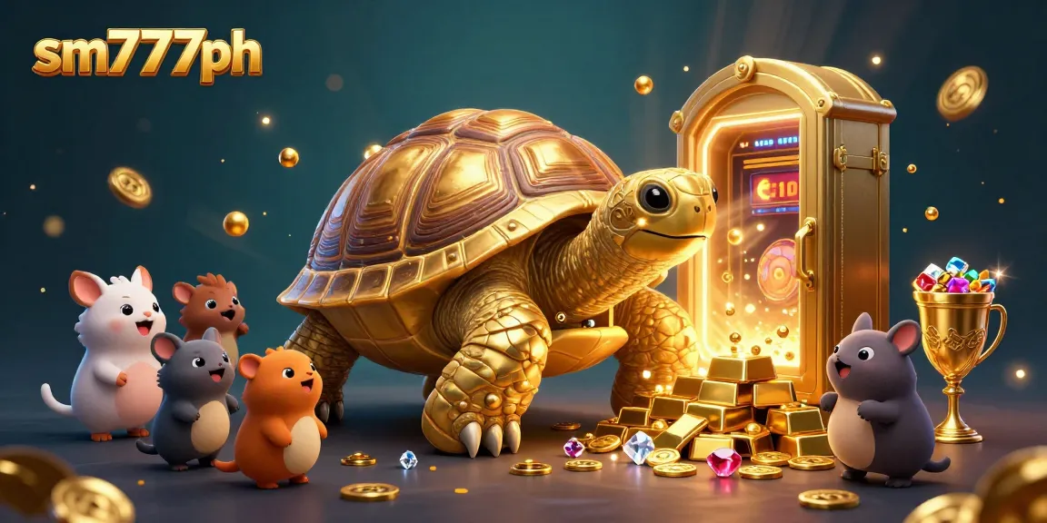 Engage with exciting games at sm777ph featuring a playful tortoise pinball machine and treasure elements.