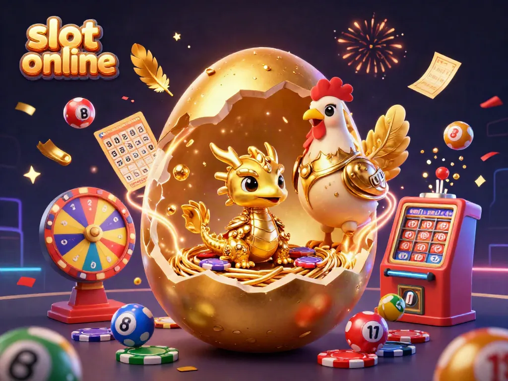 Engage with thrilling slot online fun in a vibrant 3D casino scene full of action.