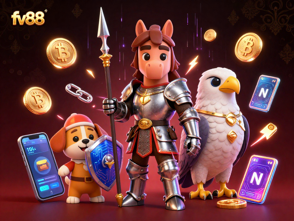 Experience thrilling gaming action with fv88 in a vibrant, detail-rich 3D gambling scene.