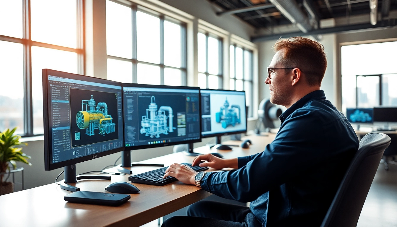 Creating intricate Plant 3D modeling visuals in a modern design studio environment.