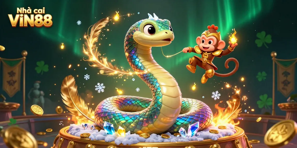 Experience the magic of Nhà cái VIN88 with vibrant casino imagery and engaging characters.
