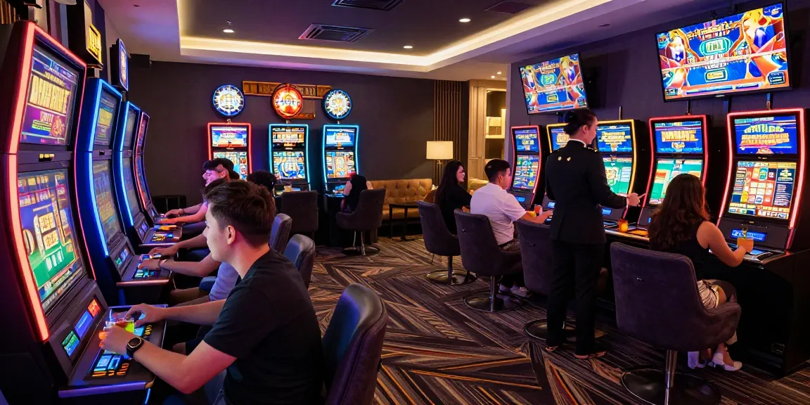 Pengalaman bermain LUXURY777 Daftar di lounge game mewah dengan pemain dan mesin slot modern.