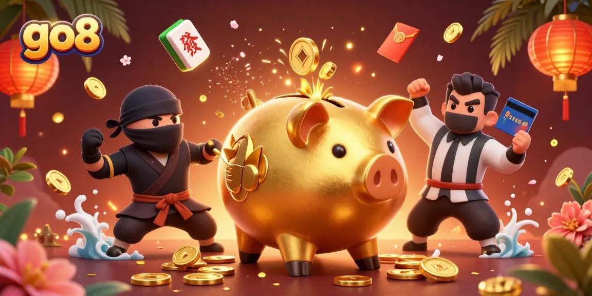Engage in thrilling action at go8 with an energetic casino showdown featuring vibrant characters and elements.