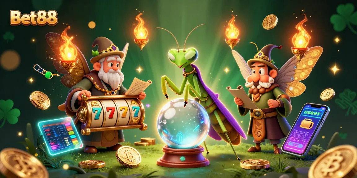 Experience thrilling gameplay at Bet88 with a mystical fortune teller and magical elements in our 3D illustration.