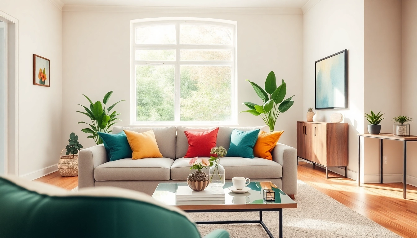 Beautifully renovated living room showcasing home improvement with modern decor and natural lighting.