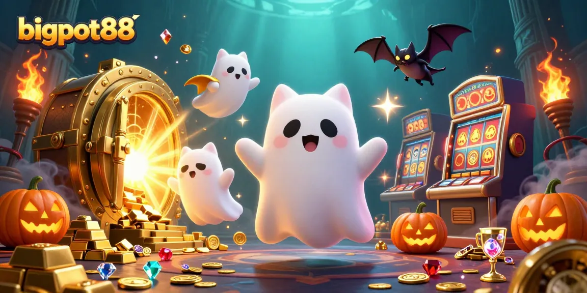 bigpot88 menawarkan suasana kasino yang menarik dengan kucing hantu dan kelelawar yang menggemaskan.