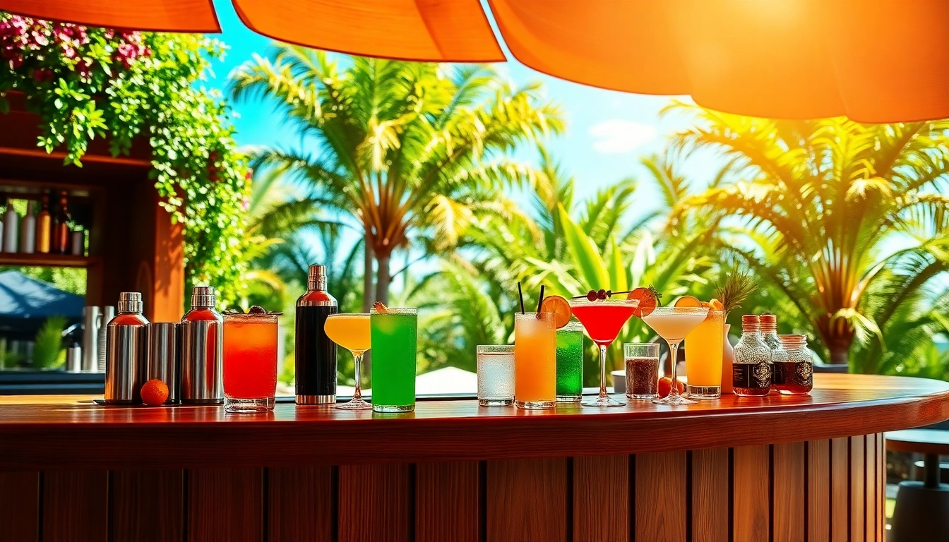 Enjoying a vibrant Bar atmosphere with colorful cocktails and inviting decor.