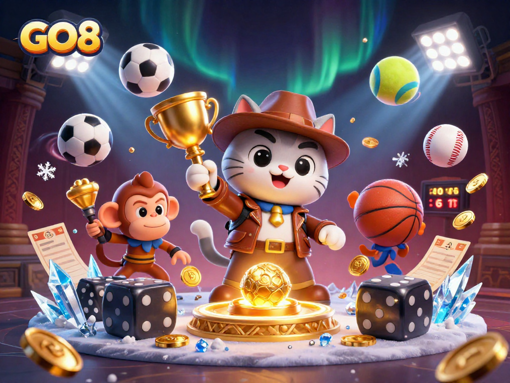 GO8 unleashes excitement as the cartoon explorer discovers treasures in a thrilling casino scene.