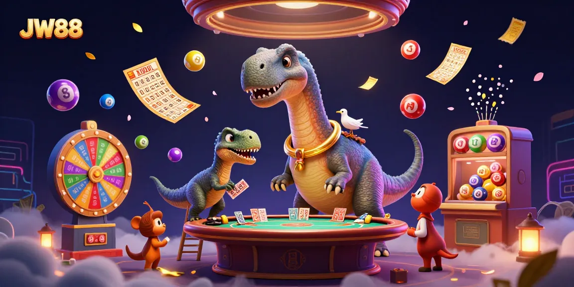 JW88's thrilling gaming world featuring dynamic characters and vibrant casino elements.
