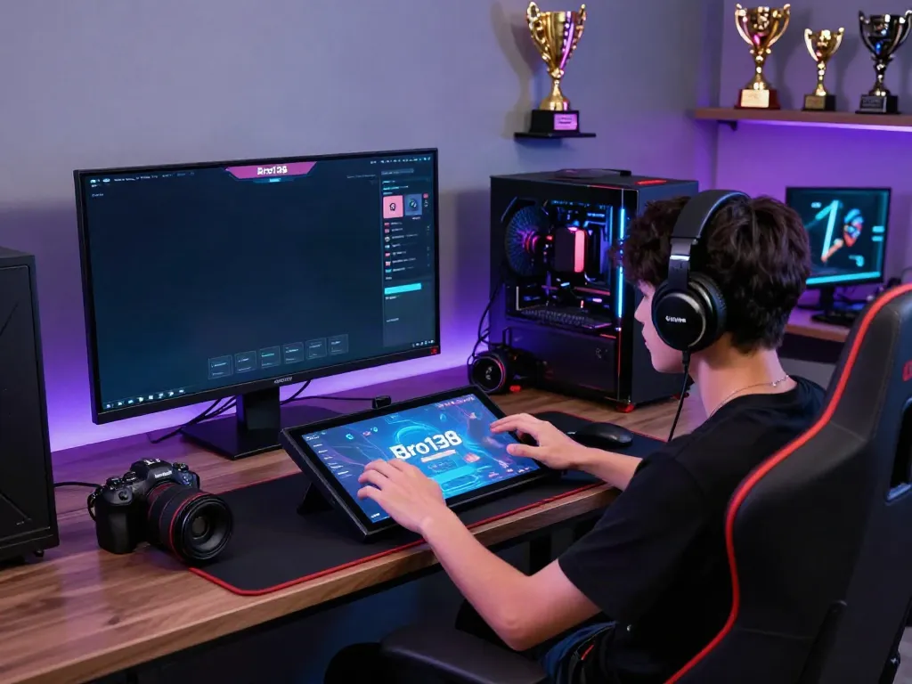 Bro138 login screen displayed on a vibrant gaming interface, showcasing a responsive digital experience.