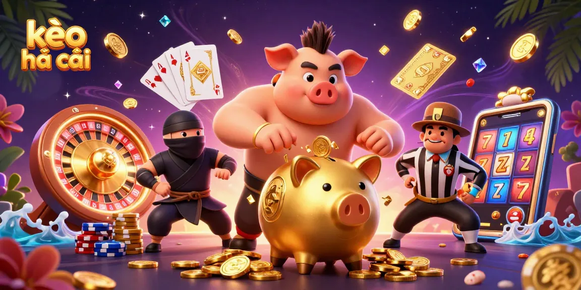 Engaging action with kèo nhà cái characters in dynamic casino atmosphere filled with coins and gems.