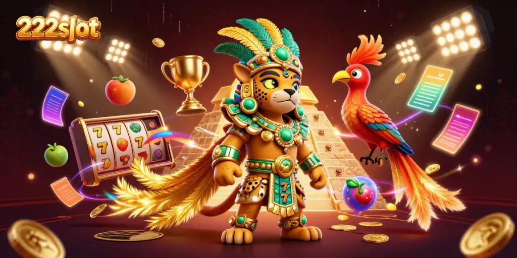 Menangkan jackpot di 222slot dengan simbol buah berkilauan dan karakter kasino yang dinamis.