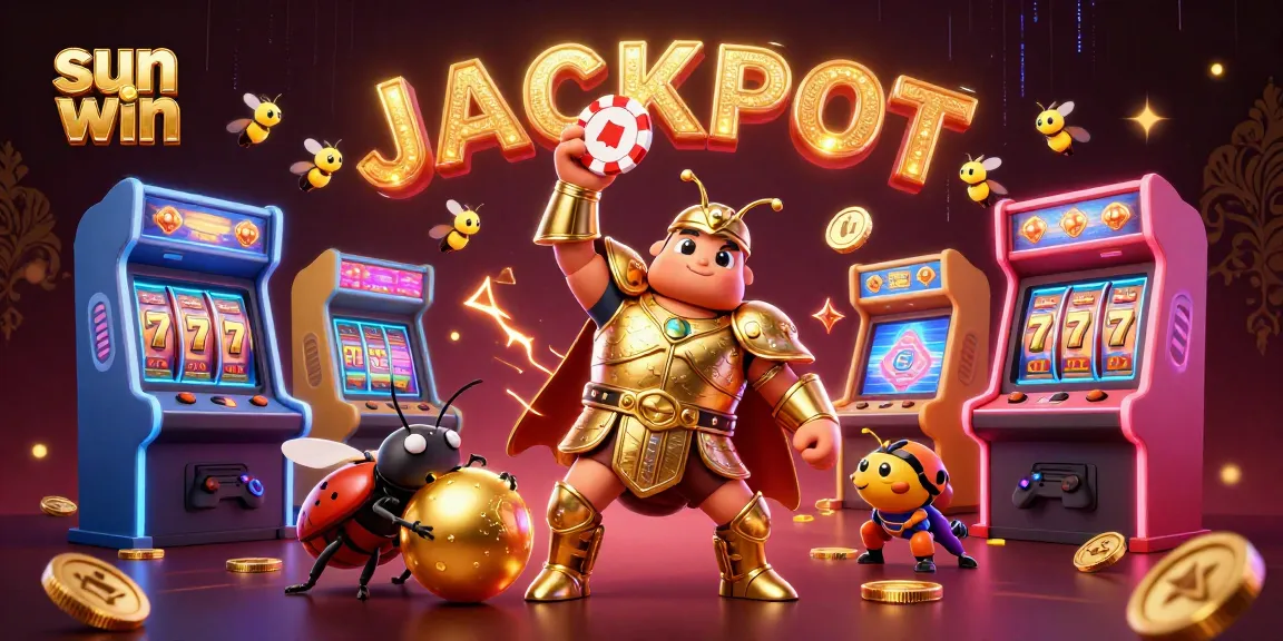 Spin big wins with sun win in a vibrant 3D casino illustration showcasing epic jackpot moments.