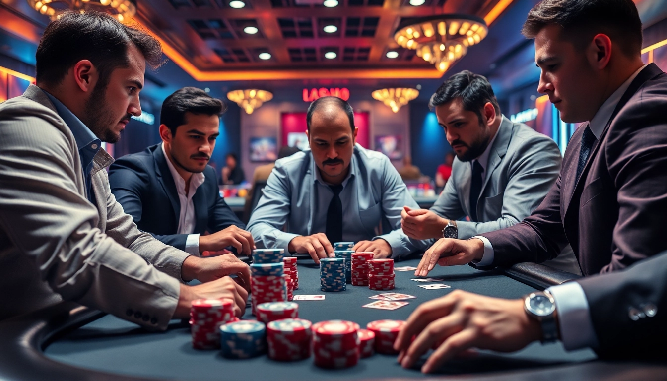 Permainan Poker88 yang seru dengan pemain kompetitif di meja poker yang menarik.
