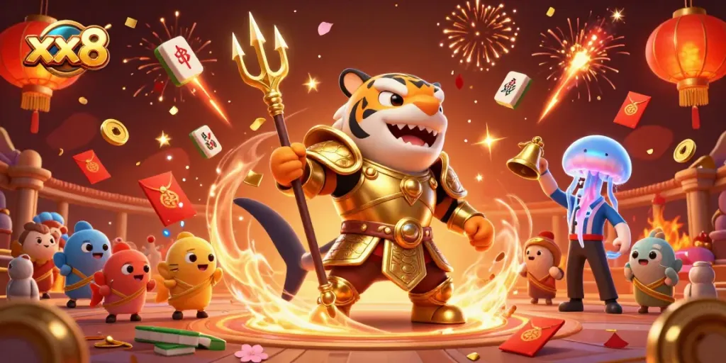 Experience the excitement of xx8 with an epic underwater casino showdown featuring vibrant characters and festive elements.