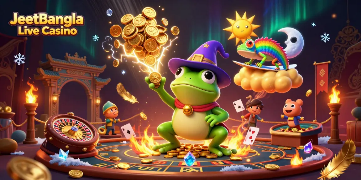 Experience the magic of JeetBangla Live Casino with thrilling gaming and vibrant animation effects.