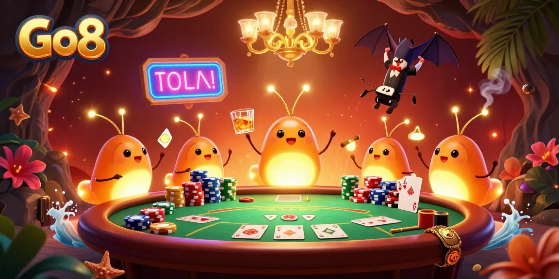Experience thrilling gameplay at Go8’s vibrant cave casino with dynamic glowworms lighting up the action.