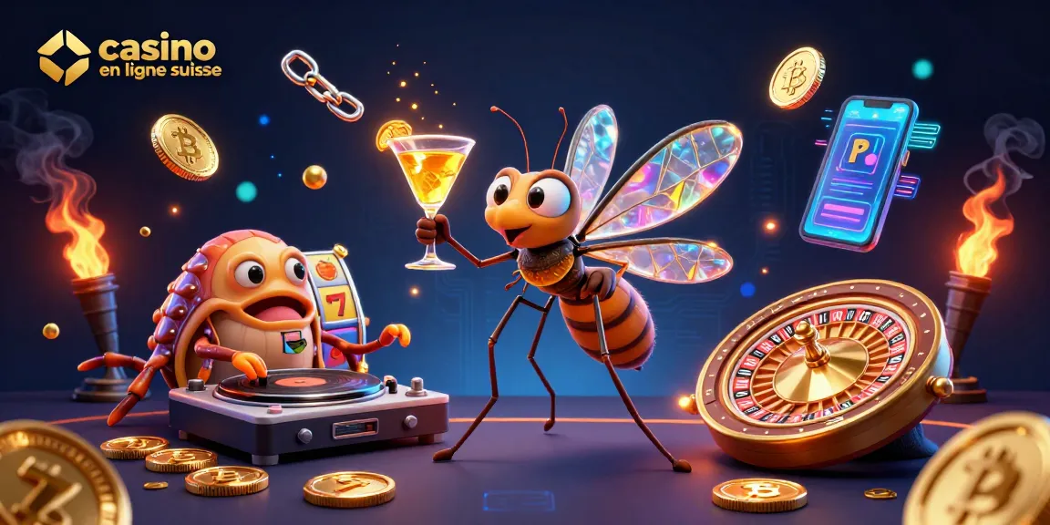Découvrez l'excitation du casino en ligne suisse avec un personnage unique et des éléments de jeu captivants.