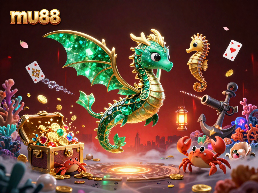 Experience thrilling gameplay with mu88's vibrant underwater casino adventure featuring a majestic sea dragon.