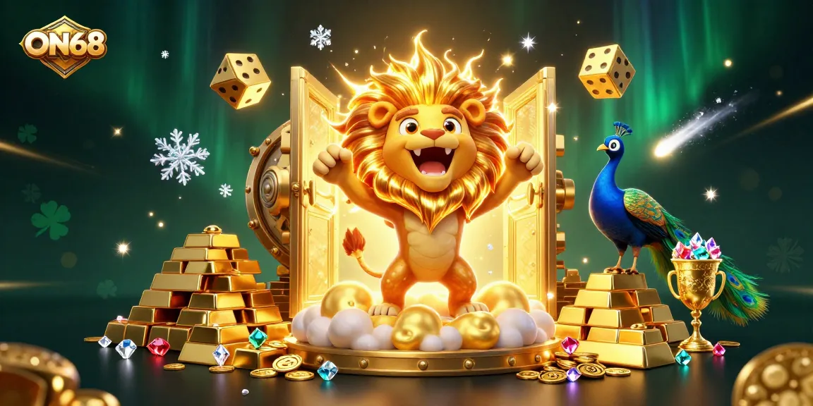 Engage in thrilling action with ON68 amidst lavish casino treasures and vibrant 3D characters.