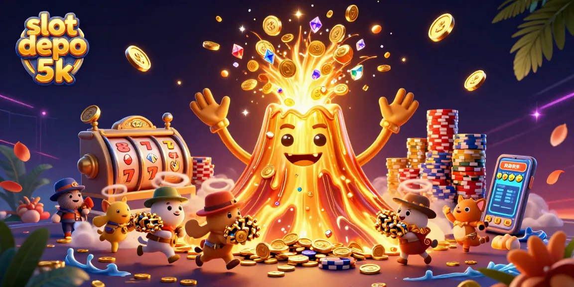 Spin the reels at slot depo 5k to reveal thrilling jackpots and treasures amidst a volcanic eruption!