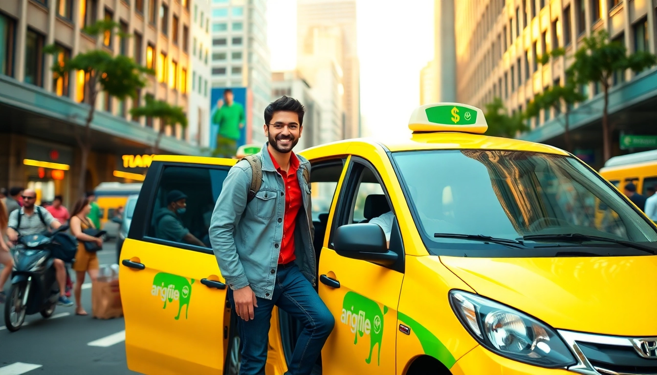 Experience the convenience of ride more pay less through rideshare services in a vibrant city setting.