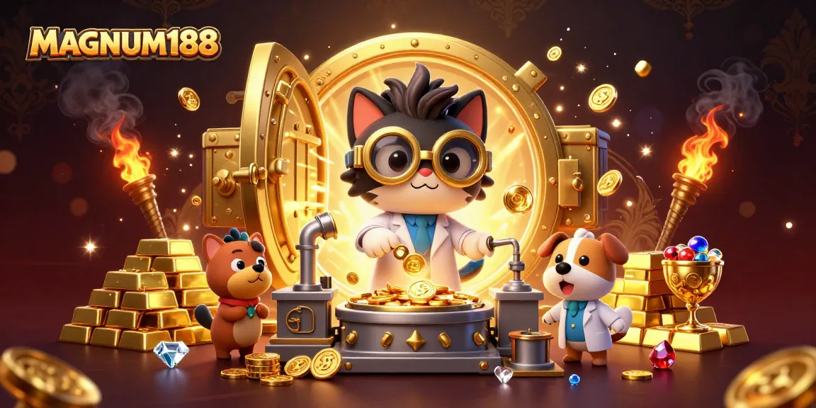 Bet on strategies with MAGNUM188's exciting casino adventures featuring vibrant treasures and action.