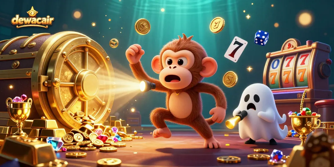 Dewacair captivates with a lively scene of treasures and a playful poltergeist, showcasing a haunted casino.