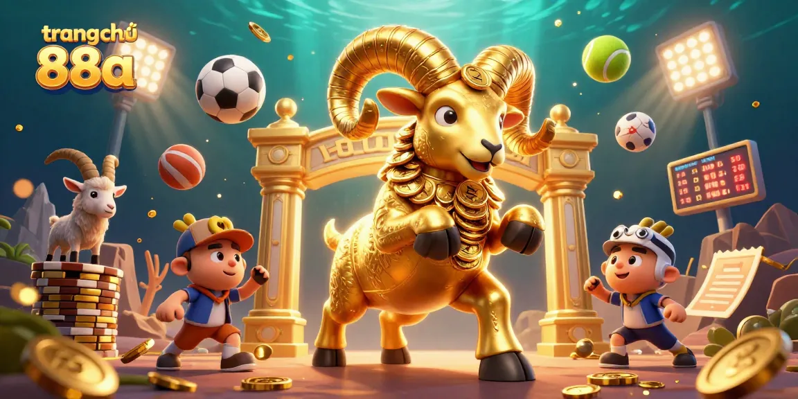 Experience the thrilling action at trang chủ 88aa with golden ram bursting through a dynamic casino scene.